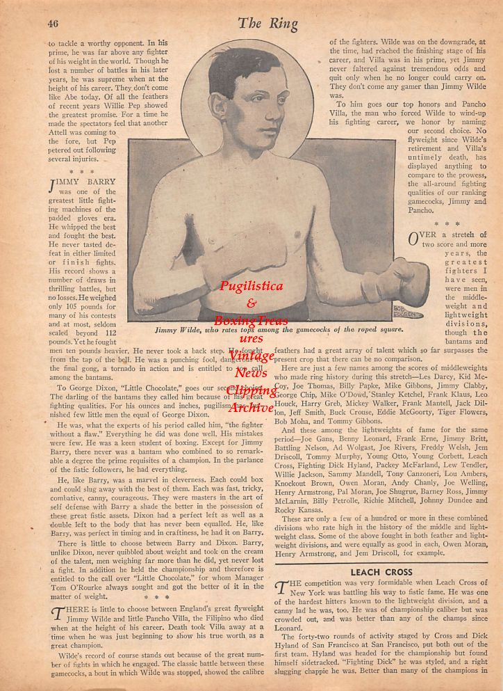 Boxing News Clipping #804 - Jimmy Barry, Jimmy Wilde