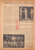 Boxing News Clipping #81 - Pete Ekonomos, Naval Station Boxing Team with O. Claxton, O. Martin, V. Giannini, H. Alpers, K. Alliand, H. Masters, A. Anderson, M.R. Laird, W. Doughty