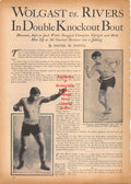 Boxing News Clipping #821 - Ad Wolgast vs. Joe Rivers, WWII GI's reading Ring Magazine