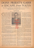 Boxing News Clipping #846 - Steve Klaus "Dons Priest's Garb to Escape from Nazis"