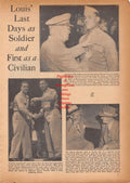 Boxing News Clipping #856 - Joe Louis discharged from Army, Billy Conn, Abel Cestac vs. Big Ben Moroz, Juan Carrero vs. Victor Flores