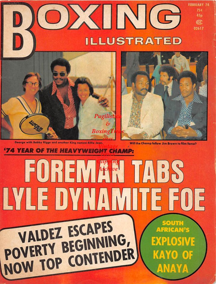 Boxing News Clipping #86 - George Foreman, Bobby Riggs, Billy Jean King, Jim Brown