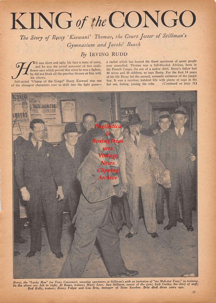 Boxing News Clipping #865 - Beezy "Keewani" Thomas, John Reed Kilpatrick