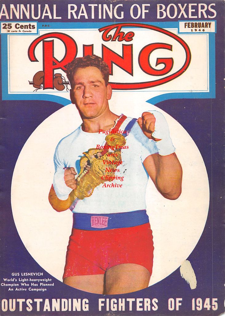 Boxing News Clipping #886 - Gus Lesnevich