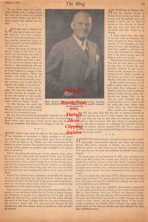 Boxing News Clipping #887 - Mike Jacobs