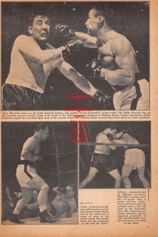 Boxing News Clipping #891 - Tami Mauriello vs. Gus Lesnevich