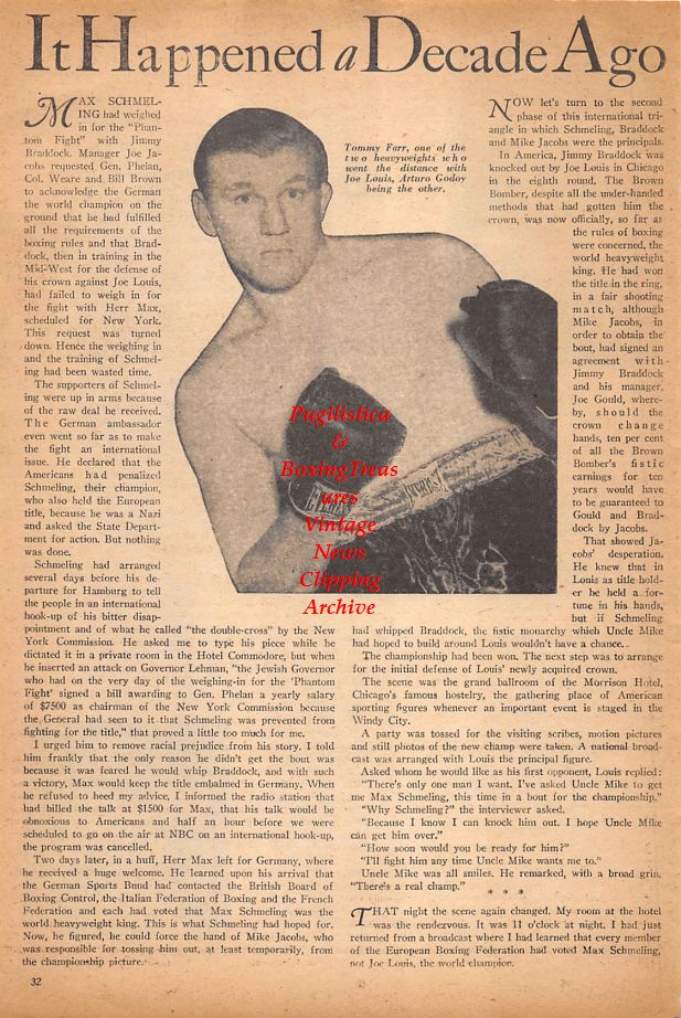 Boxing News Clipping #898 - Tommy Farr, Mersinli Ahmed, Marvin Mercer