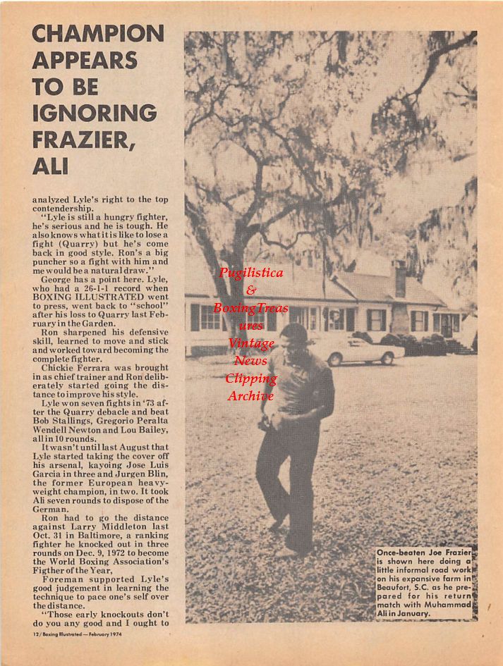 Boxing News Clipping #90 - George Foreman, Joe Frazier