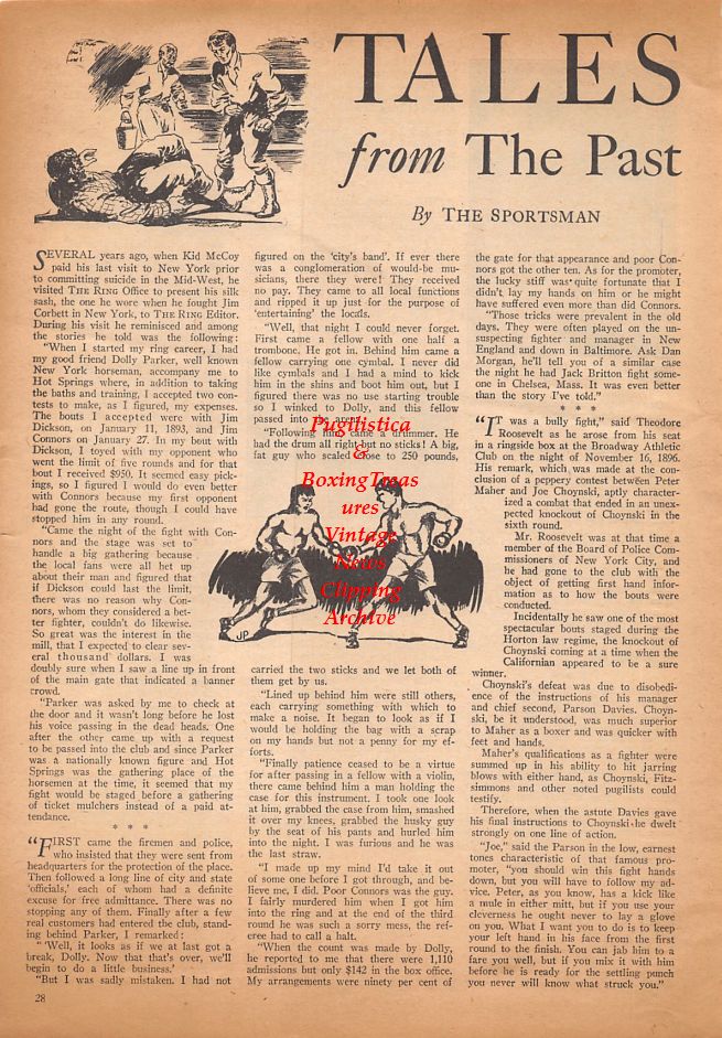 Boxing News Clipping #904 - Olle Tandberg, Egisto Peyre