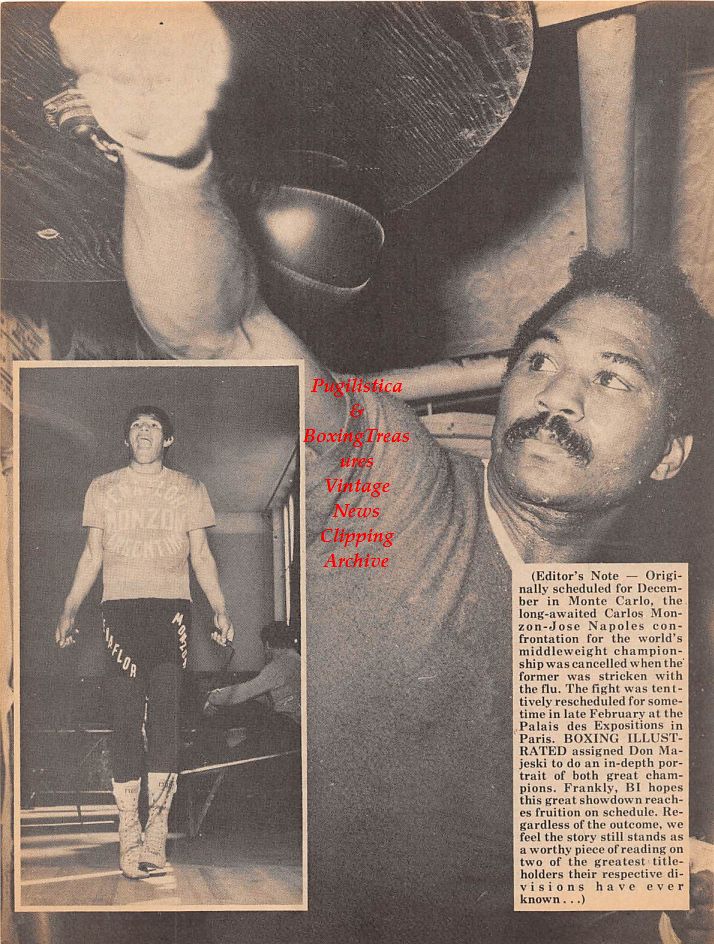 Boxing News Clipping #91 - Muhammad Ali, Jose Napoles, Carlos Monzon