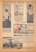 Boxing News Clipping #910 - Joe Louis training camp, Gene Tunney and Laverne Roach