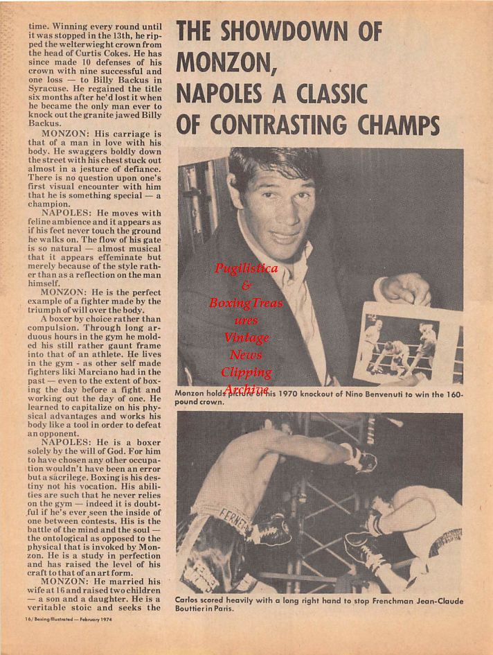 Boxing News Clipping #92 - Carlos Monzon