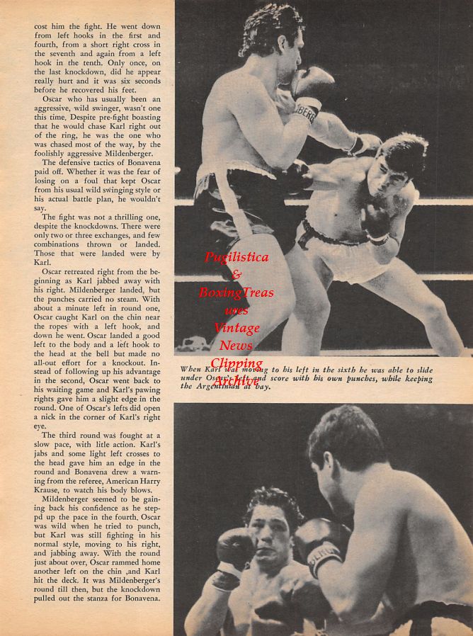 Boxing News Clipping #920 - Oscar Bonavena vs. Karl Mildenberger