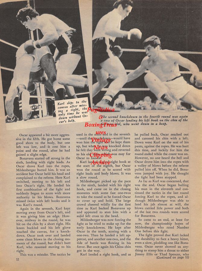 Boxing News Clipping #920 - Oscar Bonavena vs. Karl Mildenberger