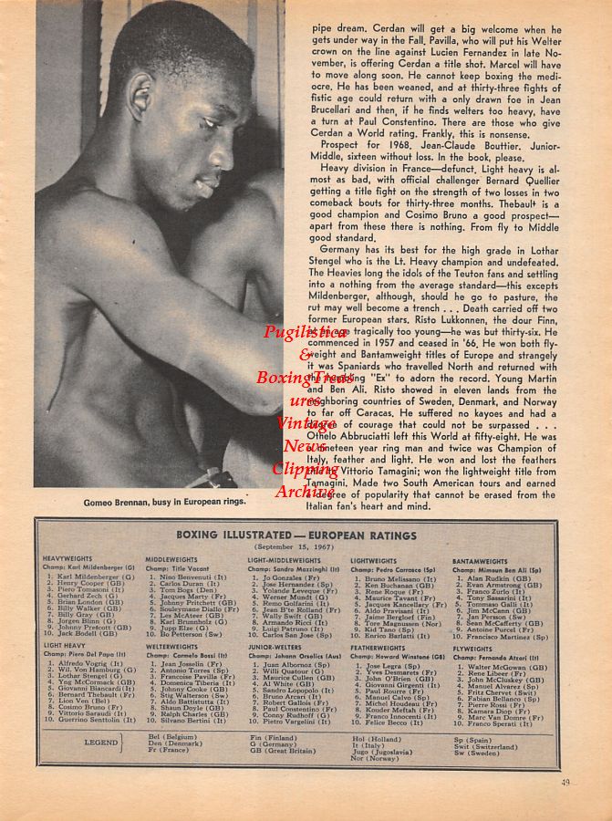 Boxing News Clipping #938 - Gomeo Brennan, Dave Zyglewicz