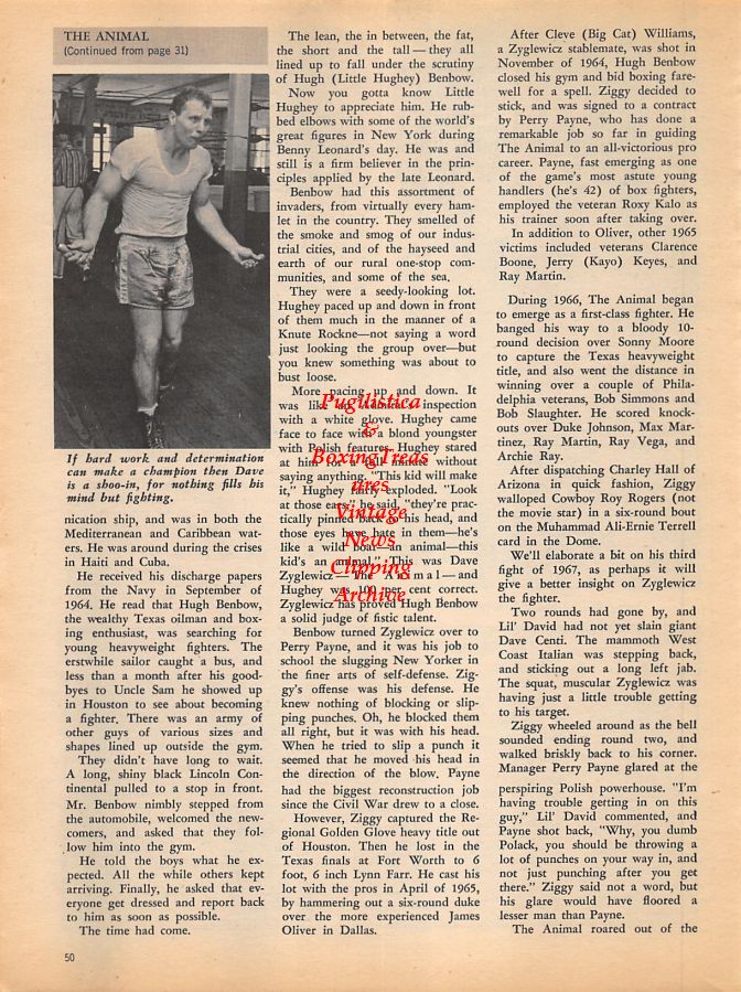 Boxing News Clipping #938 - Gomeo Brennan, Dave Zyglewicz