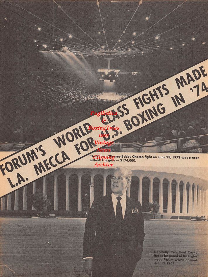 Boxing News Clipping #94 - Carlos Monzon, Inglewood Forum