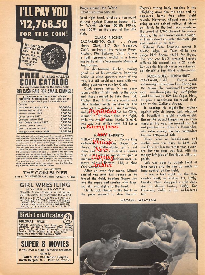 Boxing News Clipping #940 - Speedy Hayase vs. Katsuyoshi Takayama