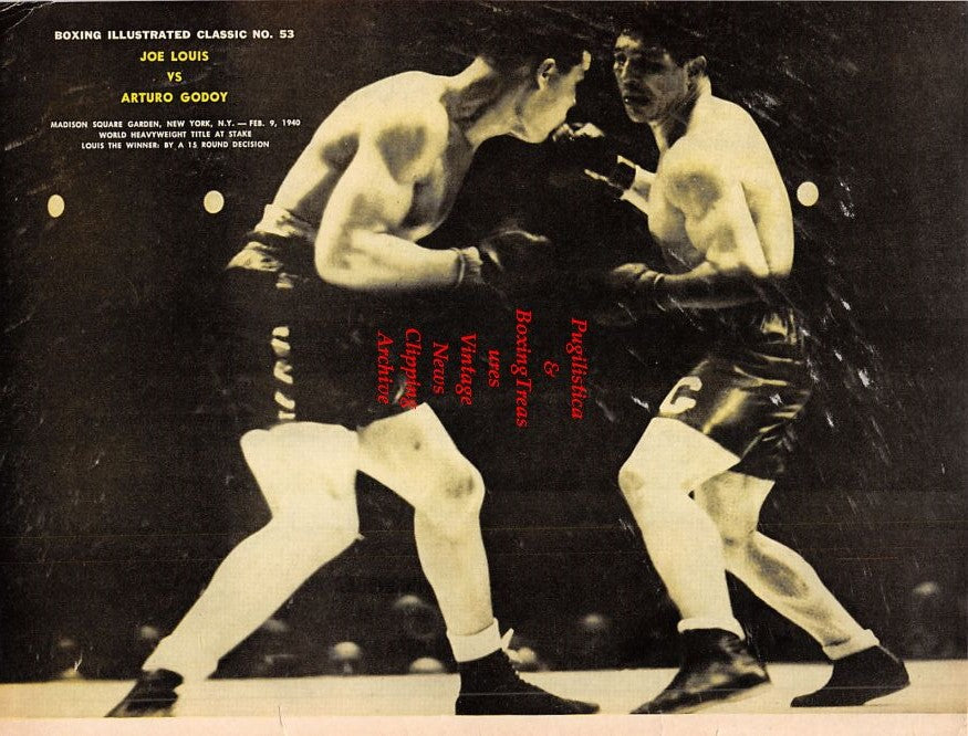 Boxing News Clipping #944 - Joe Louis vs. Arturo Godoy, Muhammad Ali