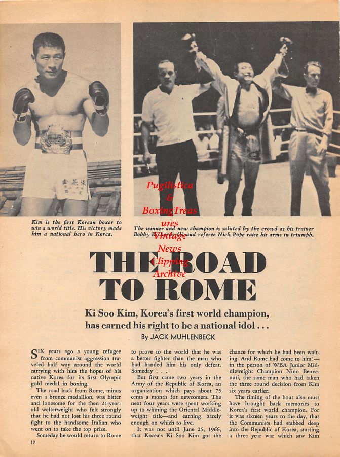 Boxing News Clipping #948 - Ki Soo Kim, Muhammad Ali vs. Cleveland Williams