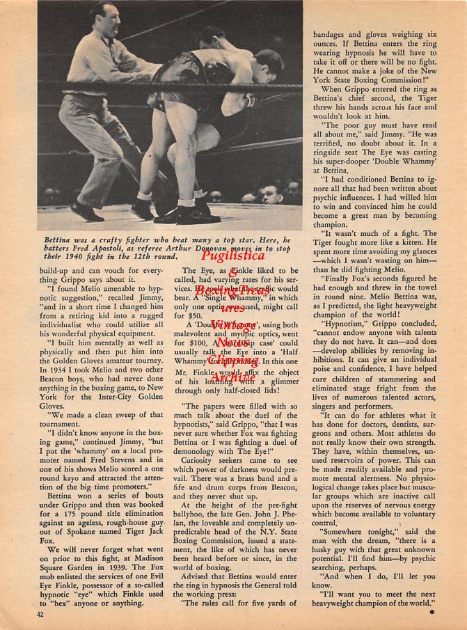 Boxing News Clipping #962 - Emile Griffith vs. Benny Paret, Melio Bettina, Fred Apostoli