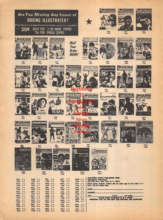 Boxing News Clipping #971 - Fred Apostoli, Arch Hindman, Billy Conn