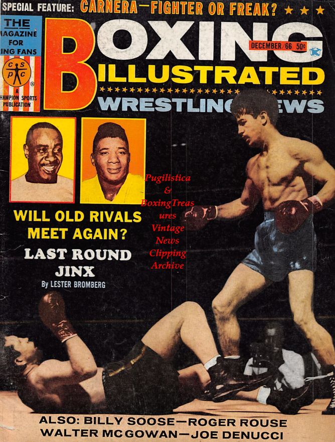 Boxing News Clipping #974 - Sugar Ray Robinson vs. Carl Bobo Olson, Rocky Graziano, Sonny Liston, Floyd Patterson