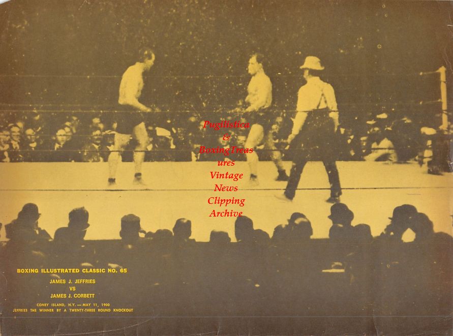 Boxing News Clipping #975 - James J.  Jeffries vs. James J. Corbett, Jerry Quarry