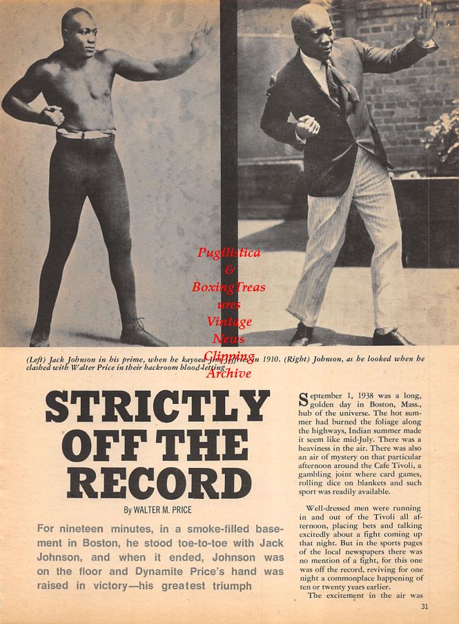 Boxing News Clipping #988 - Jack Johnson, Jess Willard