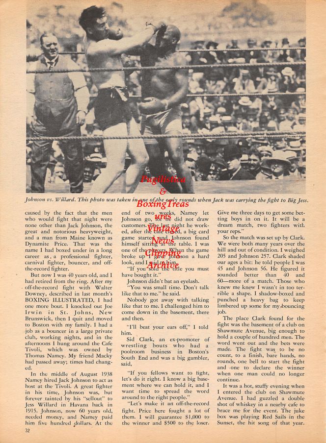 Boxing News Clipping #988 - Jack Johnson, Jess Willard