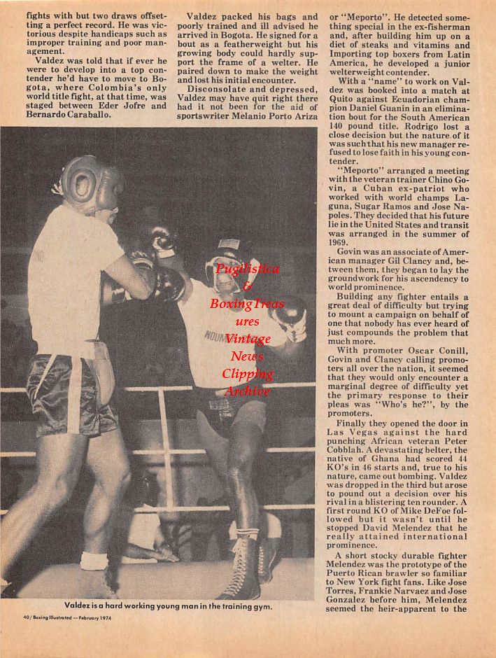 Boxing News Clipping #99 - Rodrigo Valdez, Chino Govin, Meliano Porto