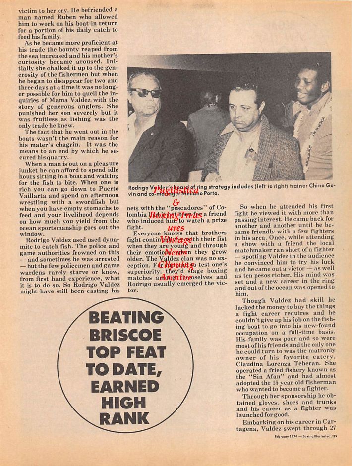 Boxing News Clipping #99 - Rodrigo Valdez, Chino Govin, Meliano Porto