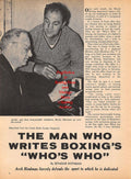 Boxing News Clipping #990 - Arch Hindman and Rocky Marciano, Gypsy Joe Harris vs. Dick DiVeronica