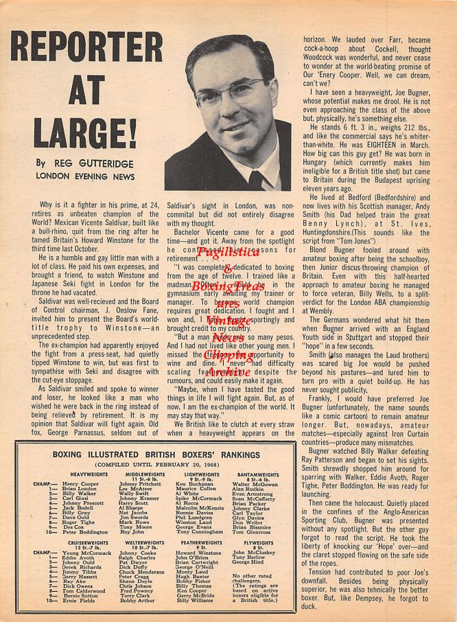 Boxing News Clipping #993 - Jack "Doc" Kearns, Reg Gutteridge