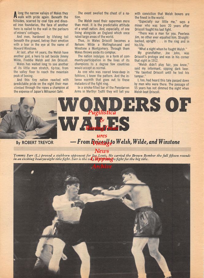 Boxing News Clipping #996 - Tommy Farr vs. Joe Louis, Jose Legra, Luis Folledo