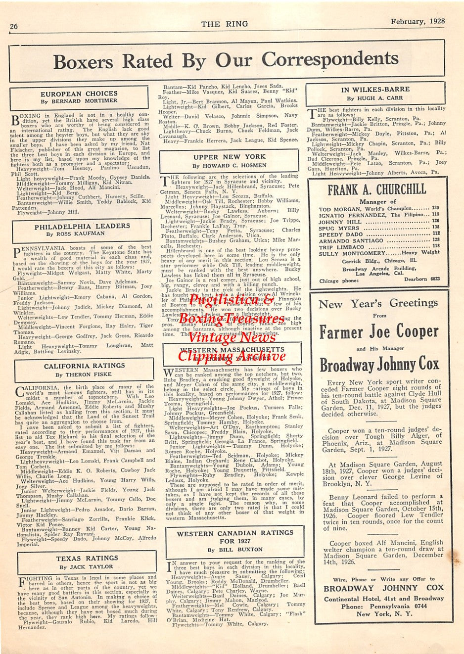 Boxing News Clipping #1861 - George Tasker