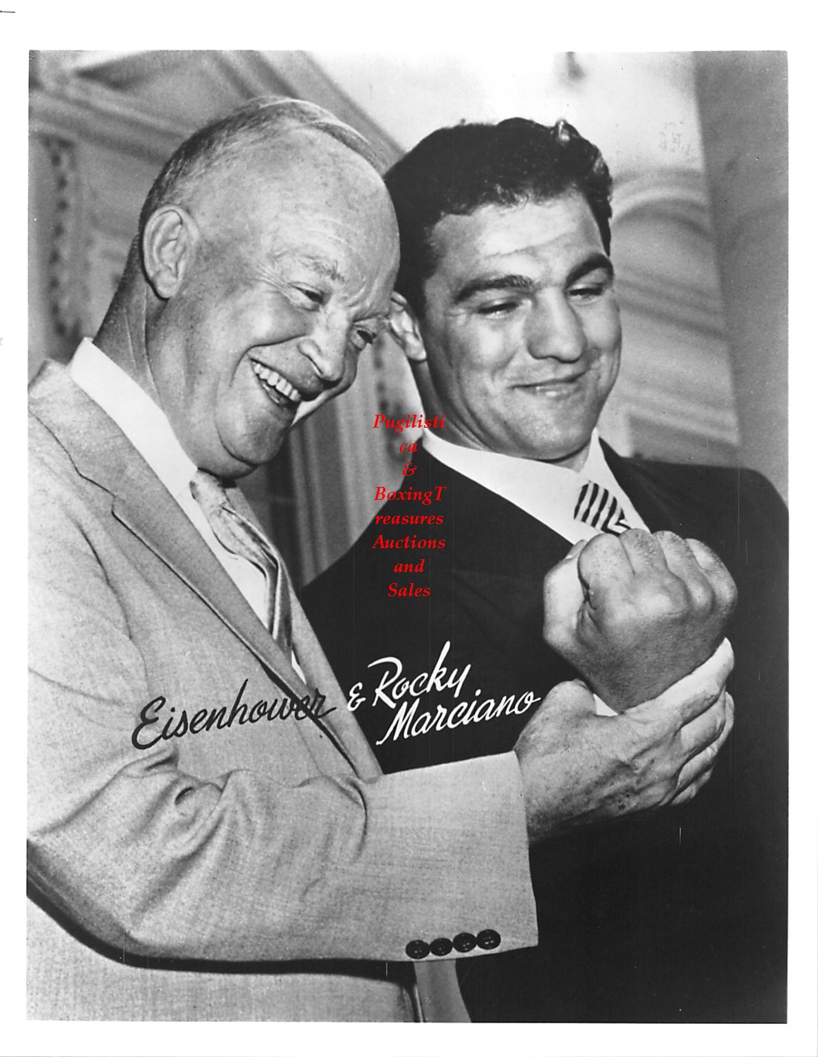 Boxing Photo #102 - Rocky Marciano & Dwight D. Eisenhower