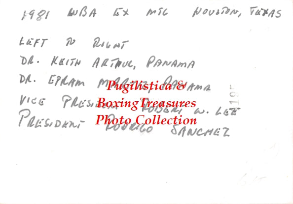 Boxing Photo #1046 - Keith Arthul, Efram Martiz, Robert E. Lee, Rodrigo Sanchez - WBA Executive Meeting, Houston, Texas