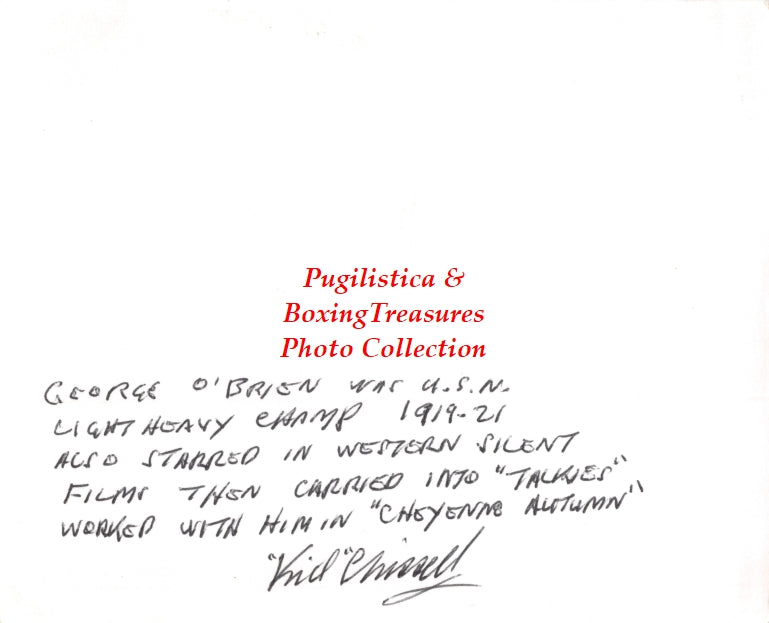 Boxing Photo #1216 - Noble "Kid" Chissell with Mildena Matthews and George O'Brien - Signed on the back by Chissell