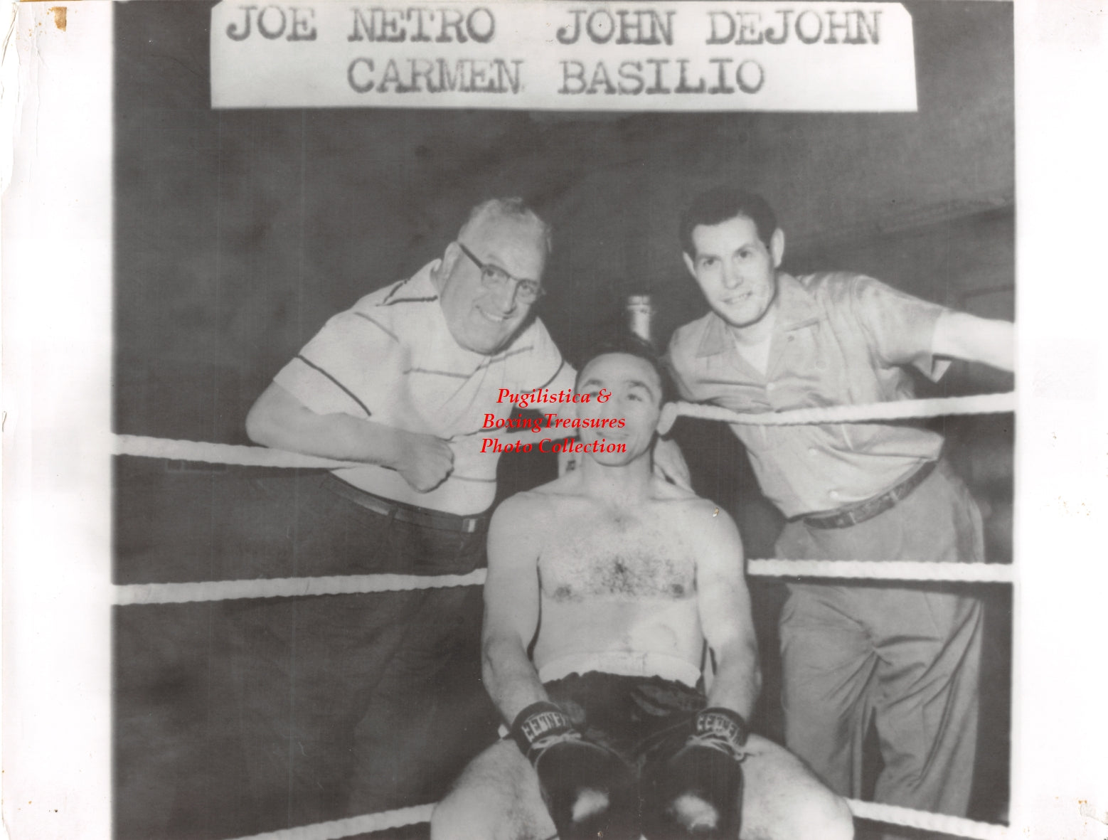 Boxing Photo #1229 - Carmen Basilio, John DeJohn, Joe Netro