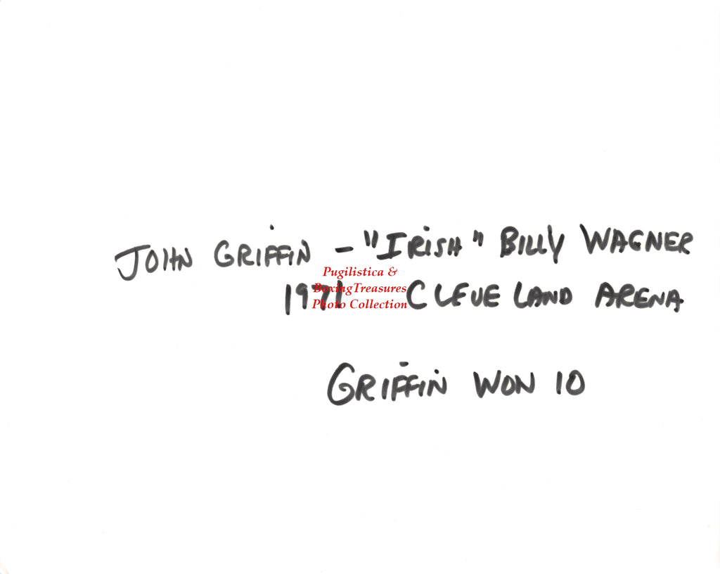 Boxing Photo #1237 - Johnny Griffin vs. "Irish" Billy Wagner - Cleveland, Ohio