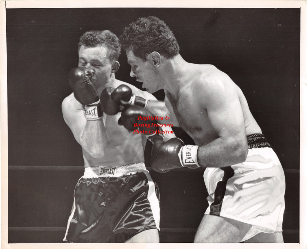 Boxing Photo #1269 - Unidentified c. 1940's Vintage Action Press Photograph