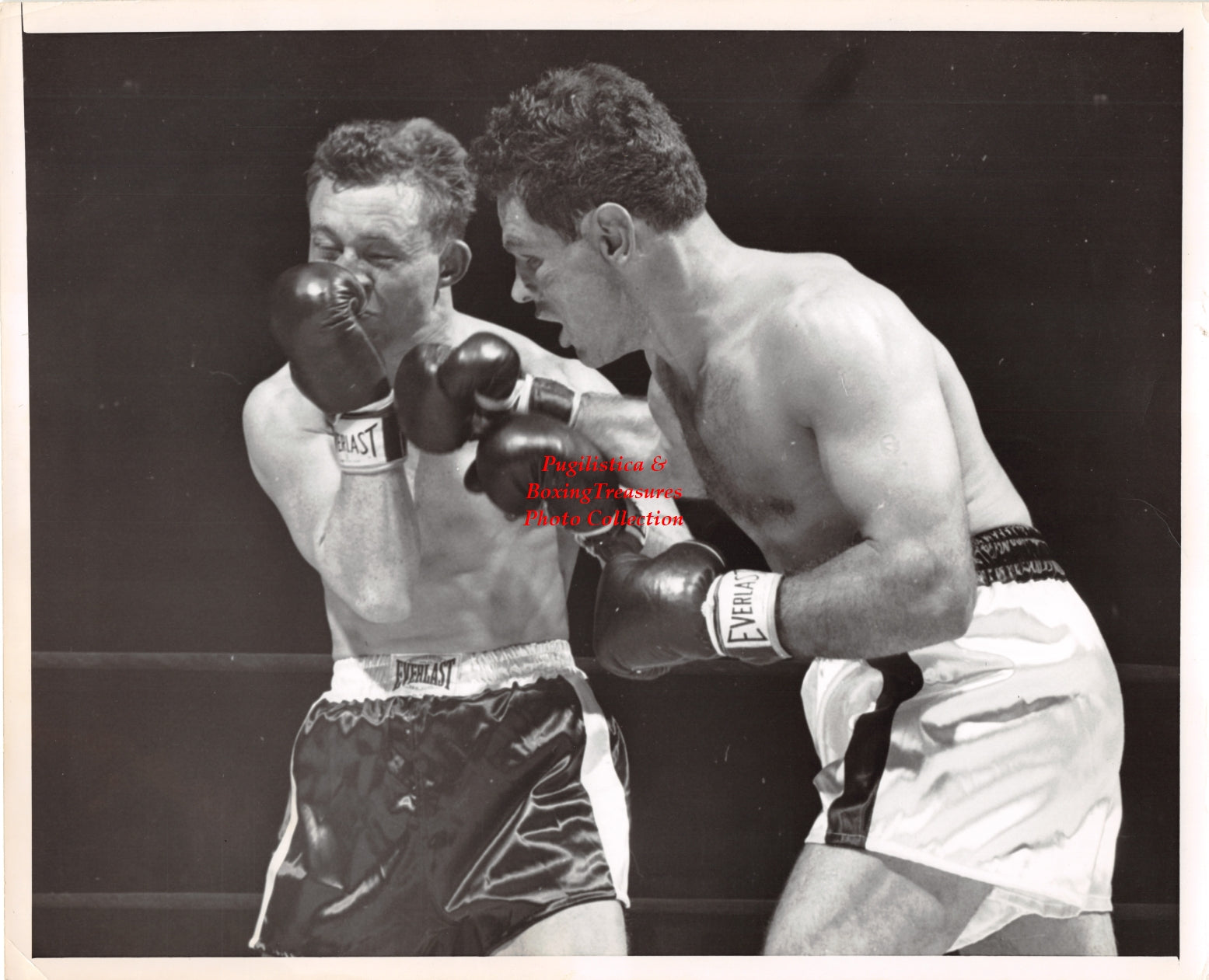 Boxing Photo #1269 - Unidentified c. 1940's Vintage Action Press Photograph