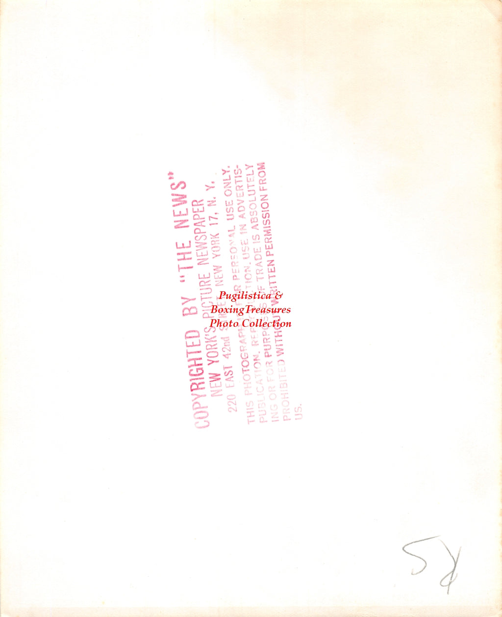 Boxing Photo #1269 - Unidentified c. 1940's Vintage Action Press Photograph