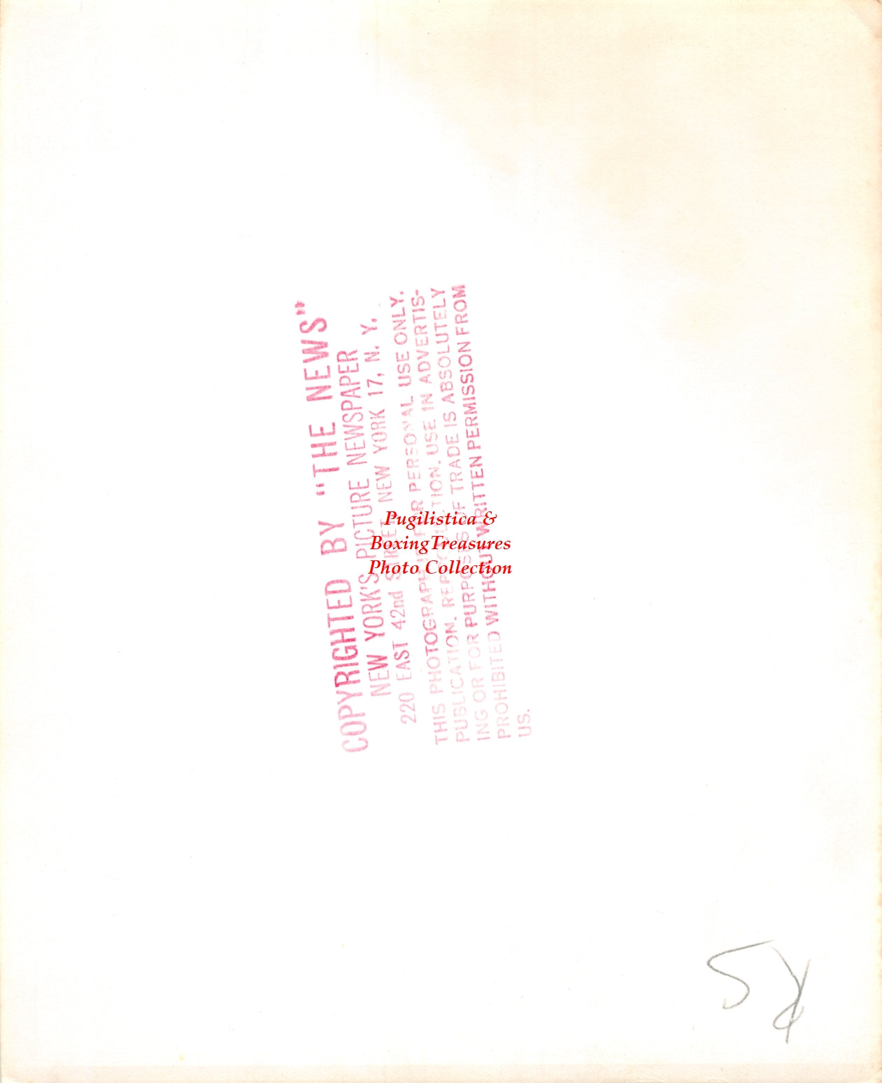 Boxing Photo #1269 - Unidentified c. 1940's Vintage Action Press Photograph