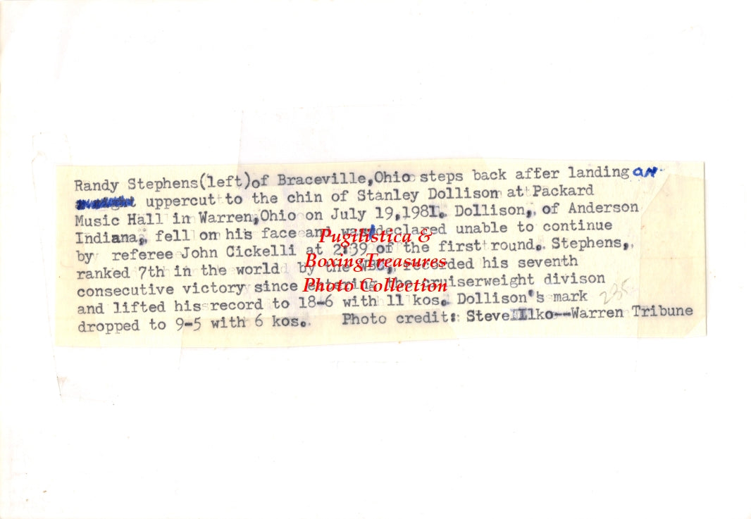 Boxing Photo #751 - Randy Stephens vs. Stanley Dollison