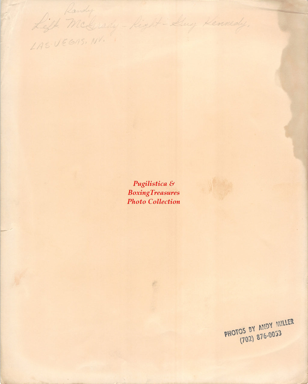 Boxing Photo #855 - Guy Kennedy vs. Randy McGrady