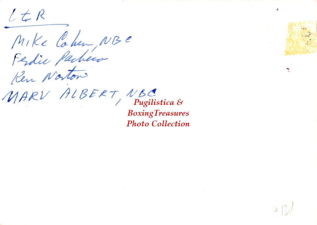 Boxing Photo #909 - Mike Cohen, Ferdie Pacheco, Ken Norton and Marv Albert