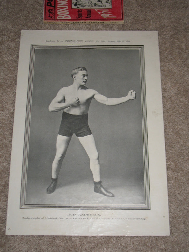Bud Anderson - Vintage 1913 Police Gazette Boxing Supplement