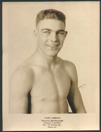 Young Stribling - c. 1927 Vintage Boxing Studio Promotional Photograph